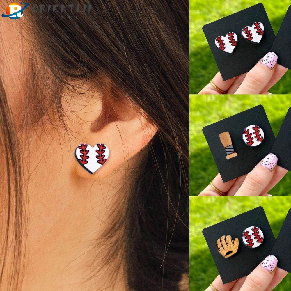 Khuyên Tai Hình Găng Tay Bóng Chày Nhiều Màu Dễ Thương