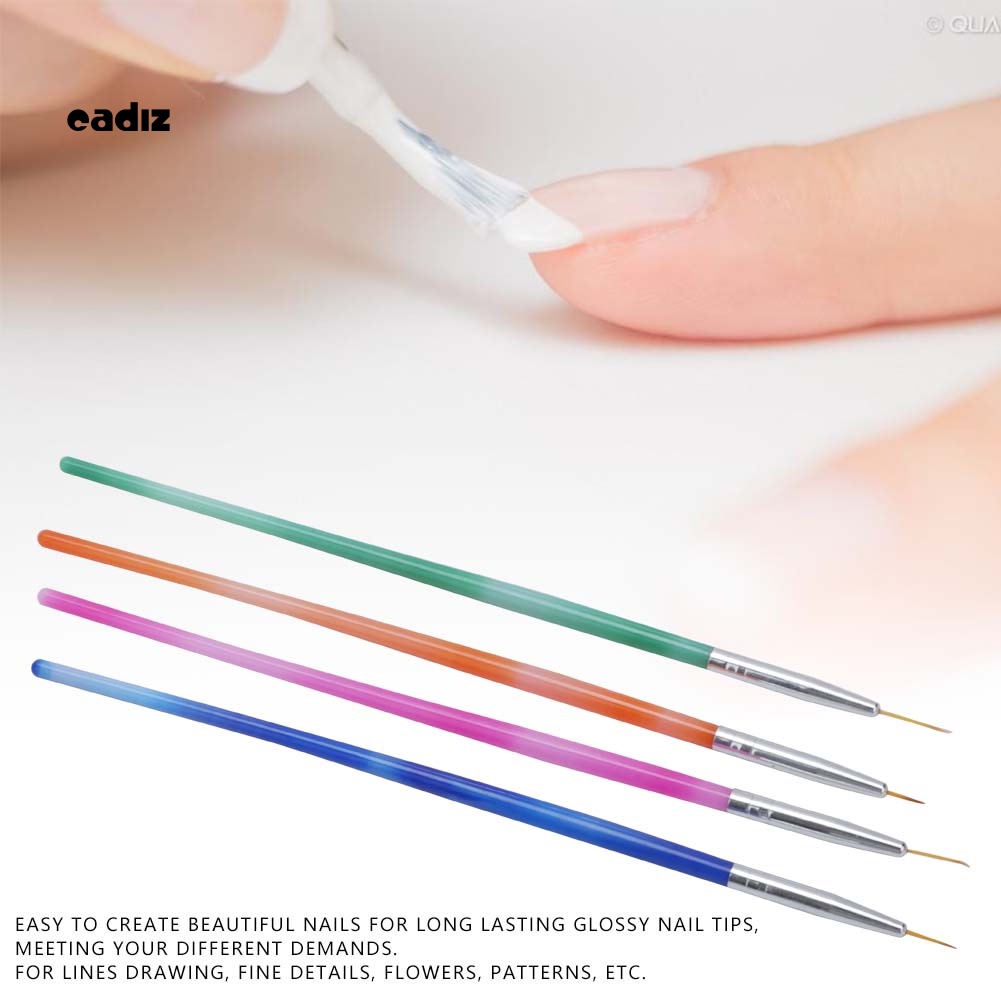 Set 4 Cọ Vẽ Trang Trí Móng Tay Nghệ Thuật Chuyên Nghiệp