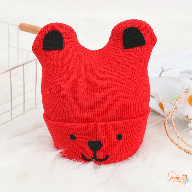 Mũ Len Hình Gấu Dễ Thương Cho Bé