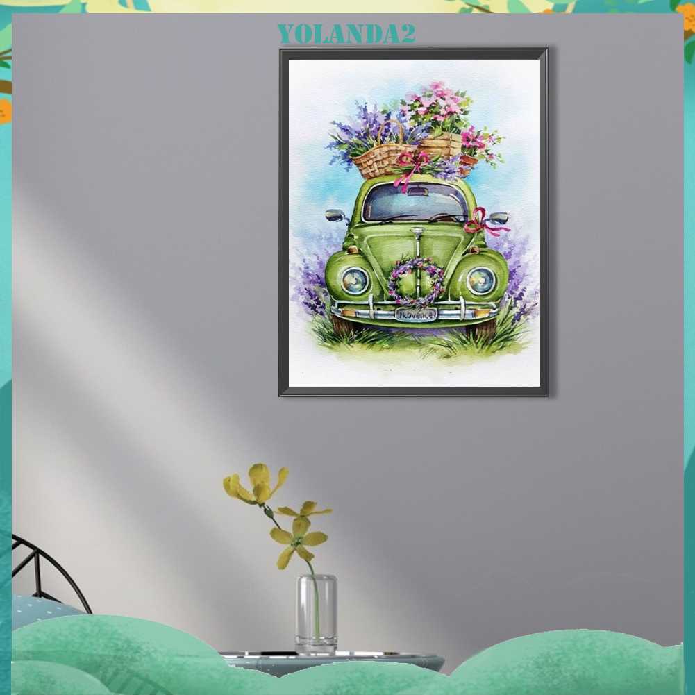 Tranh Đính Đá Kim Cương Toàn Bộ 5D DIY Hình Vẽ Hoa Trang Trí Nhà Cửa Xe Hơi