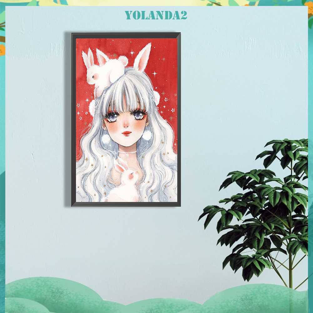 Tranh Đính Đá Kim Cương Toàn Bộ 5D DIY Hình Vẽ Cô Gái Trang Trí Nhà Cửa