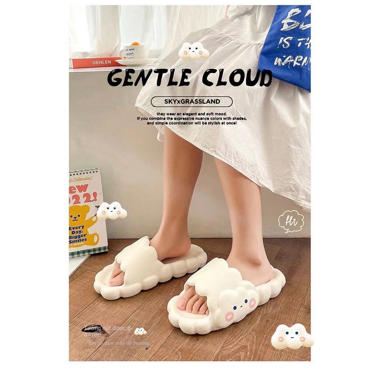 Dép Đi Trong Nhà Đế Dày Chống Trượt Thời Trang Mùa Hè Dễ Thương Cho Nữ