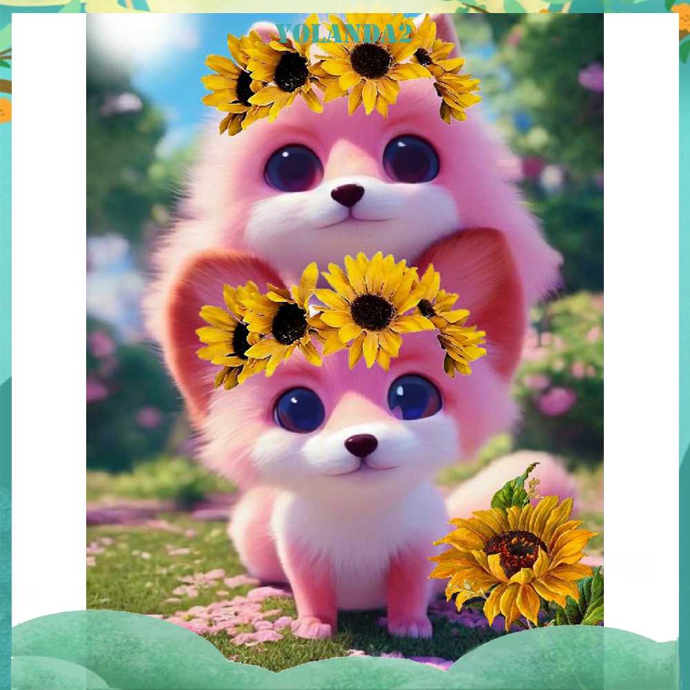 Tranh Đính Đá Kim Cương Toàn Bộ 5D DIY Hình Vẽ Chó Trang Trí Nhà Cửa