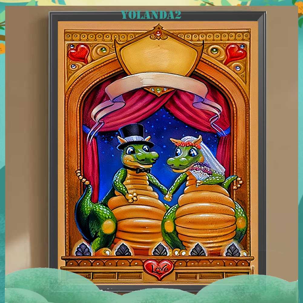 Tranh Đính Đá Kim Cương Toàn Bộ 5D DIY Hình Vẽ Khủng Long