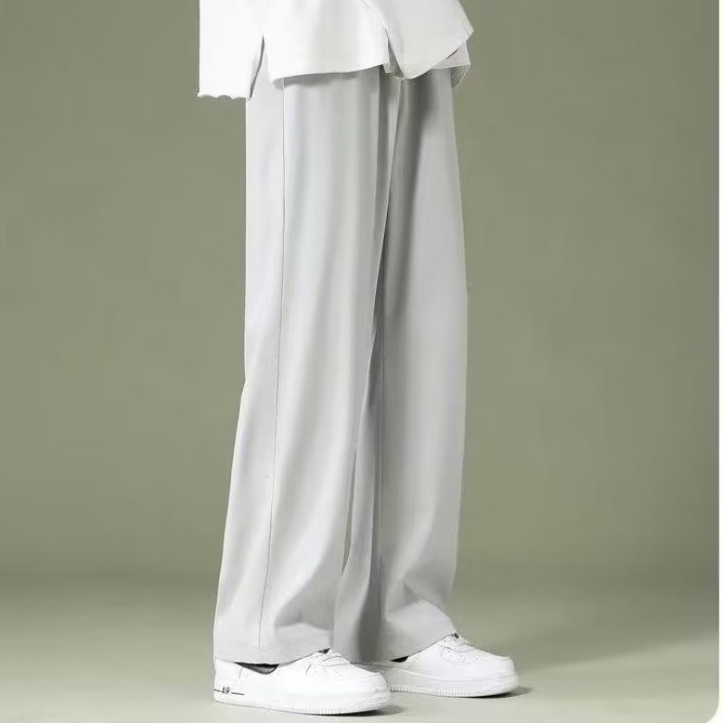 Quần Dài Vải Lụa Lạnh Thoáng Khí Nhanh Khô Phong Cách Đường Phố Mỹ Thời Trang Mùa Hè Cho Nam