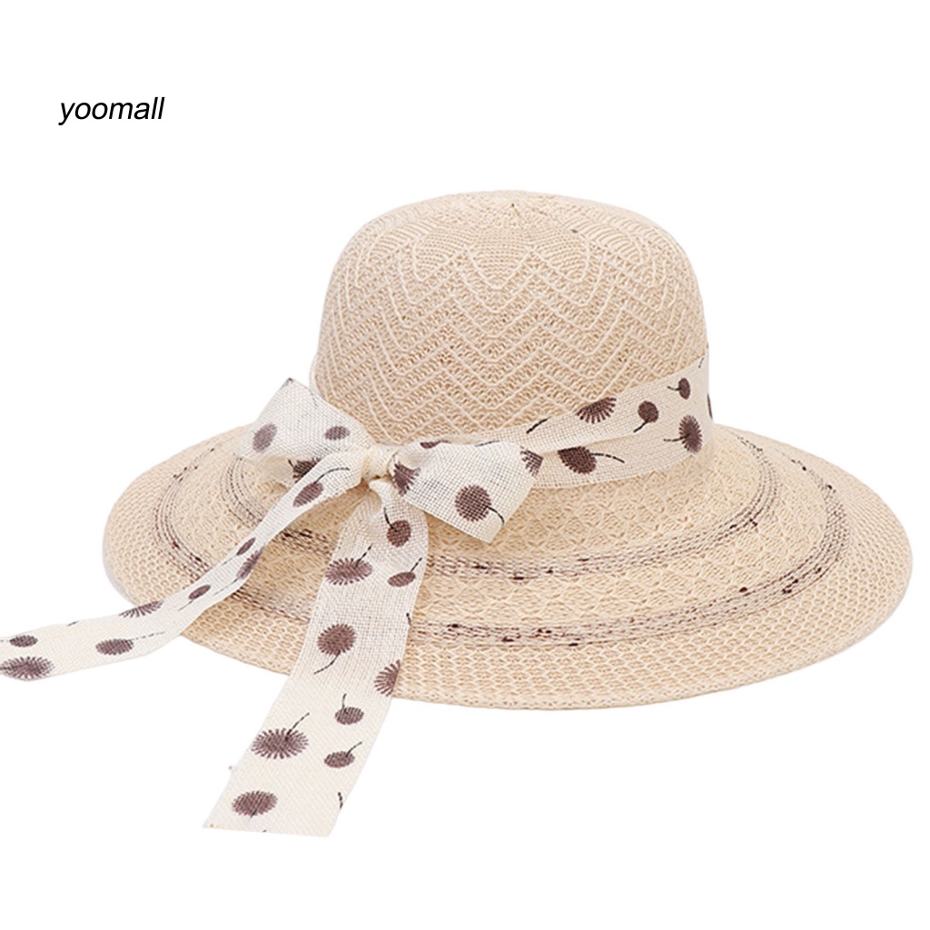 Mũ Rộng Vành Dệt Kim Chống Tia UV Thoáng Khí Thời Trang Đi Biển Mùa Hè Cho Nữ