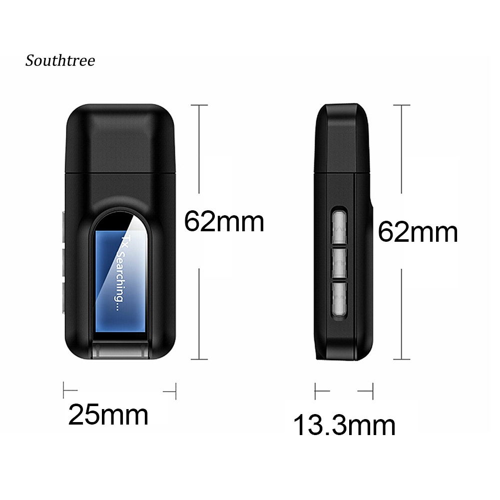 Bộ Truyền Nhận Tín Hiệu Bluetooth 5.0 Không Dây 2 Trong 1 Màn Hình LCD