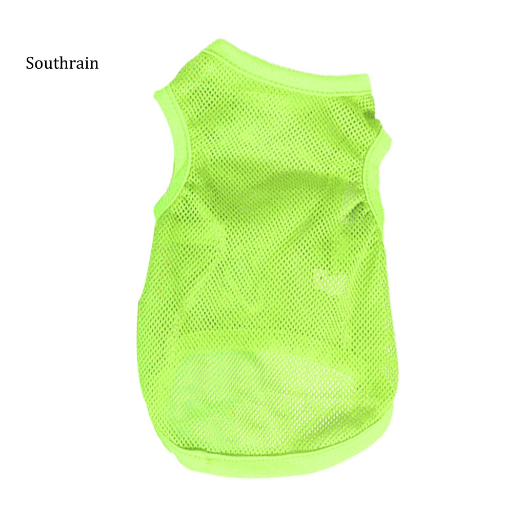 Áo Thun Trơn Bằng Vải Lưới Thoáng Khí Khô Nhanh Cho Cún Cưng