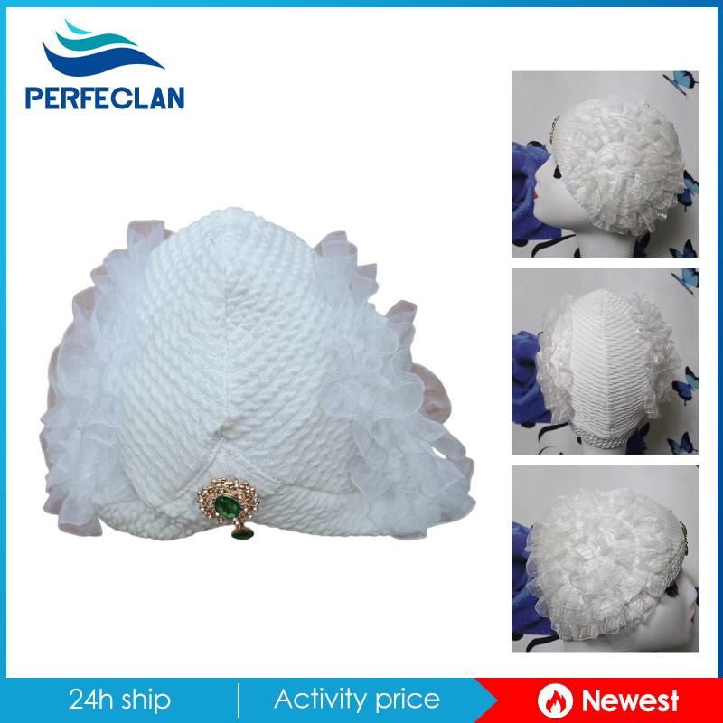 Mũ Bơi Trùm Đầu Đính Hoa Thời Trang Đi Biển Cho Nữ