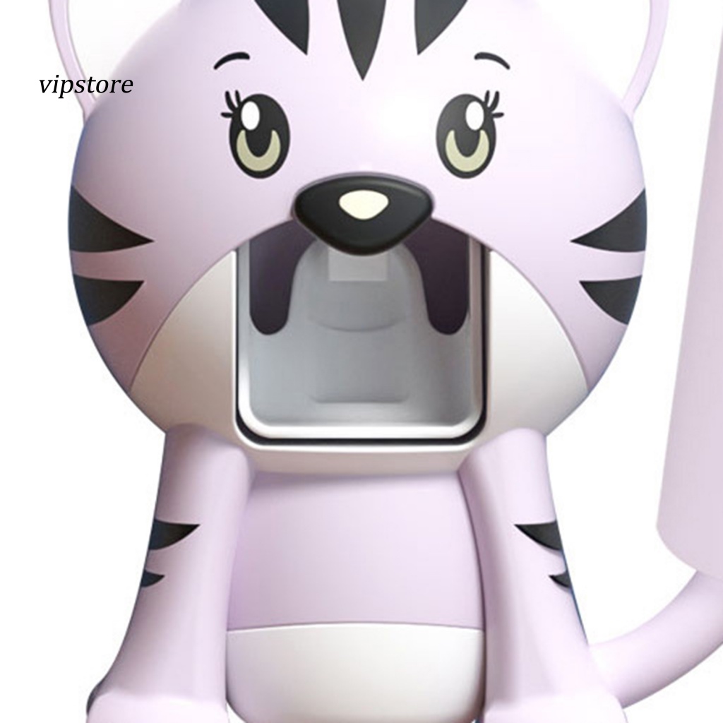 Dụng Cụ Nặn Kem Đánh Răng Tự Động Gắn Tường Hình Hổ Hoạt Hình Dành Cho Phòng Tắm