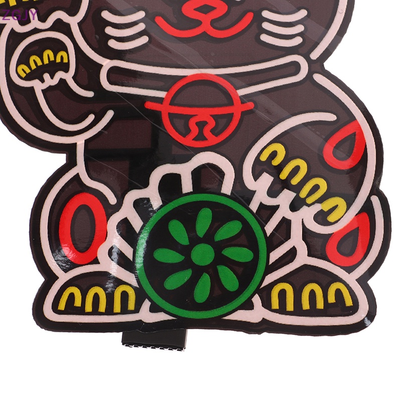 Miếng Dán Cửa Sổ Xe Hơi / Xe Máy Có Đèn LED Màu Xanh Dương Độc Đáo Mới