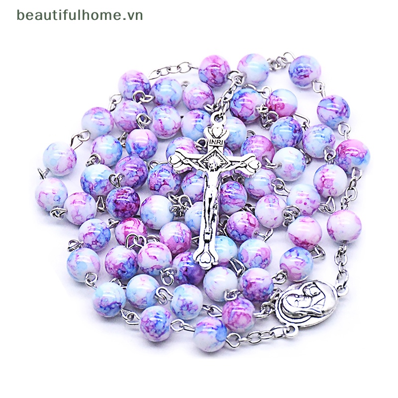 Vòng cổ Chuỗi Hạt Thủy Tinh 8mm Thời Trang Dự Tiệc Cho Nam Và Nữ