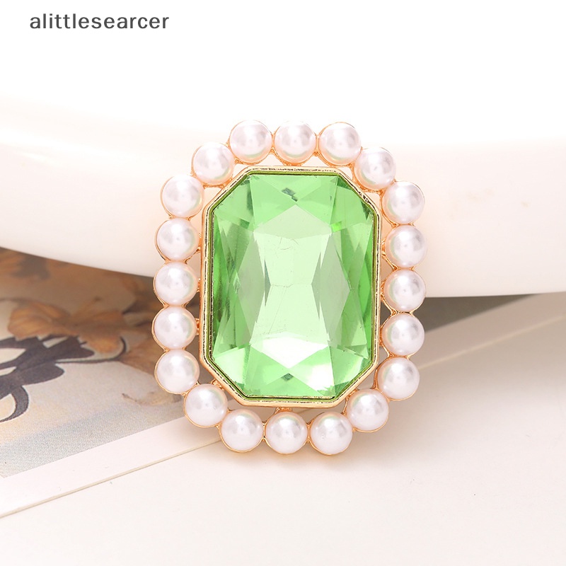 Er Phụ Kiện Trang Sức Ngọc Trai Kim Loại Hình Vuông Sáng Tạo Thời Trang Phong Cách Hàn Quốc