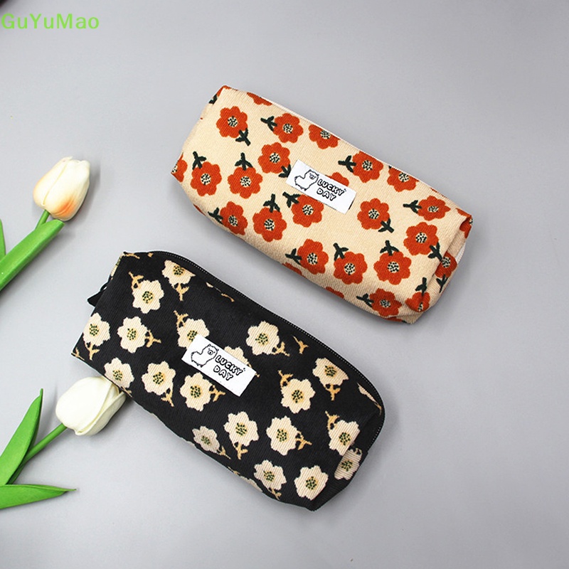 [cxGUYU] Túi Đựng Mỹ Phẩm / Cọ Trang Điểm / Đồ Trang Điểm Hàn Quốc Kẻ Sọc Caro Bằng Vải Nhung Kẻ Sọc Cho Nữ PRTA