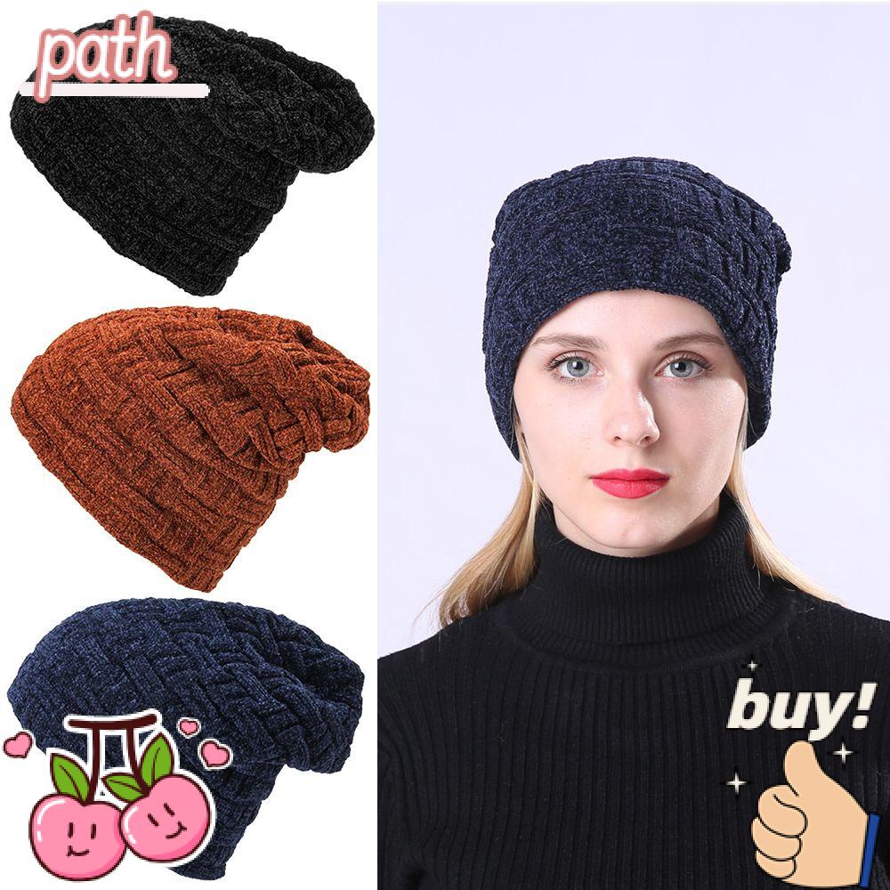 Mũ Len Dệt Kim Lót Lớp Lót Giày Trượt Tuyết Thời Trang Mùa Đông