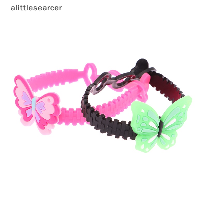 Set 10 Vòng Tay Ba Lỗ Bằng Cao Su Hình Bướm Nhiều Màu Sắc Thích Hợp Cho Tiệc Sinh Nhật