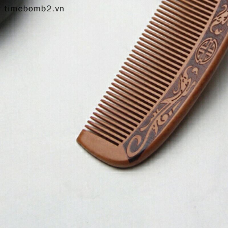 Lược Gỗ Đào Tự Nhiên Chống Tĩnh Điện Mát Xa Đầu An Toàn Cho Sức Khỏe