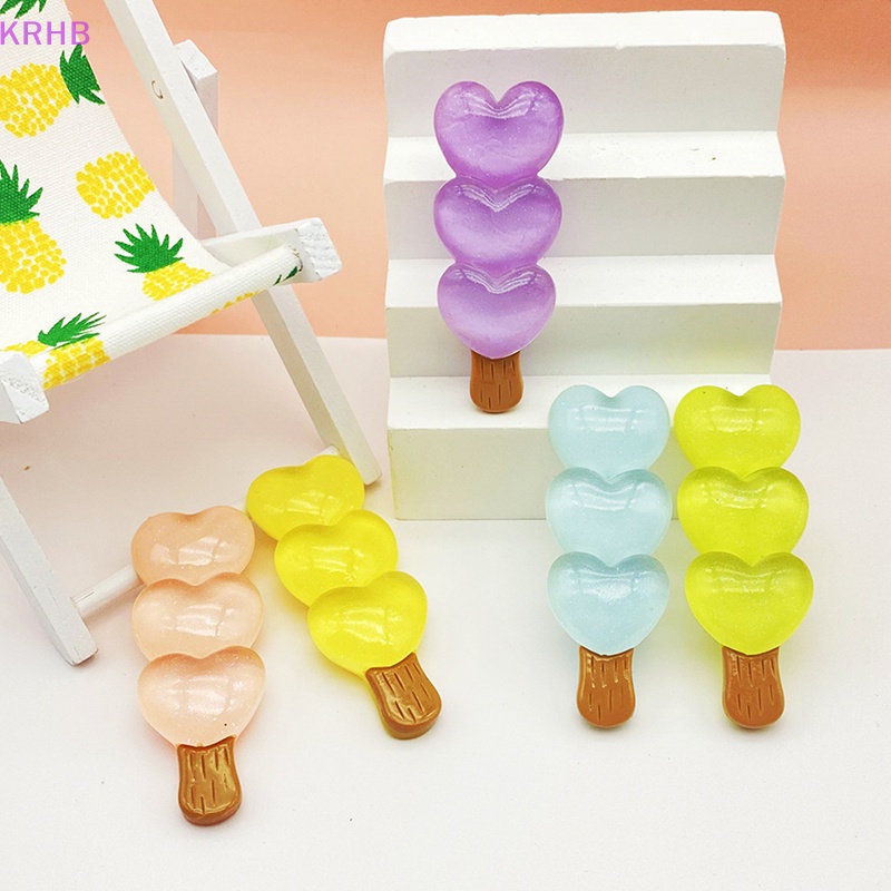 Set 2 Mô Hình Trái Tim Mini Bằng Nhựa Phát Quang Trang Trí Vườn Nhà Độc Đáo Mới