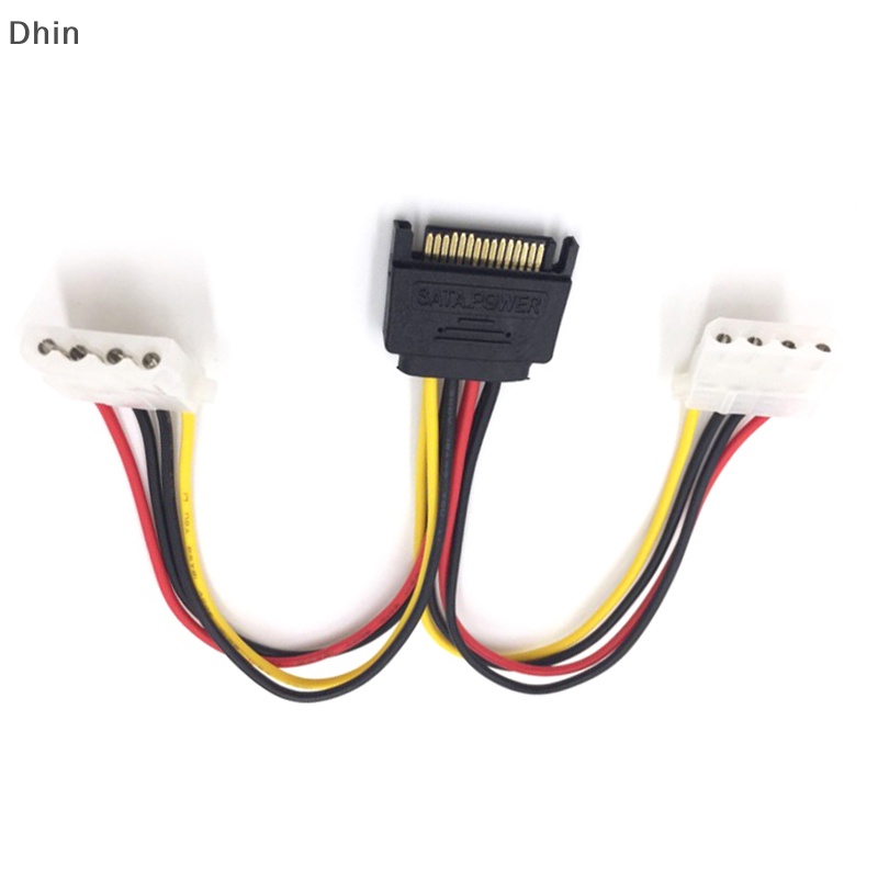 Dây Cáp Nguồn Sata 15Pin Hai Đầu Nối Sang Hai Cổng 4pin Sata