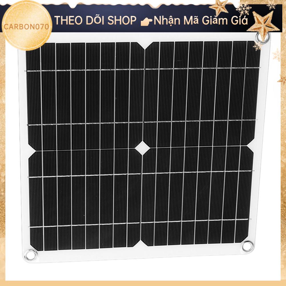 Carbon070 Bộ Tấm Pin Năng Lượng Mặt Trời 12W 12V  Sạc Di Động Đơn Tinh Thể Bán Linh Hoạt Chống Nước IP65 Với Điều Khiển 100A Cho RV
