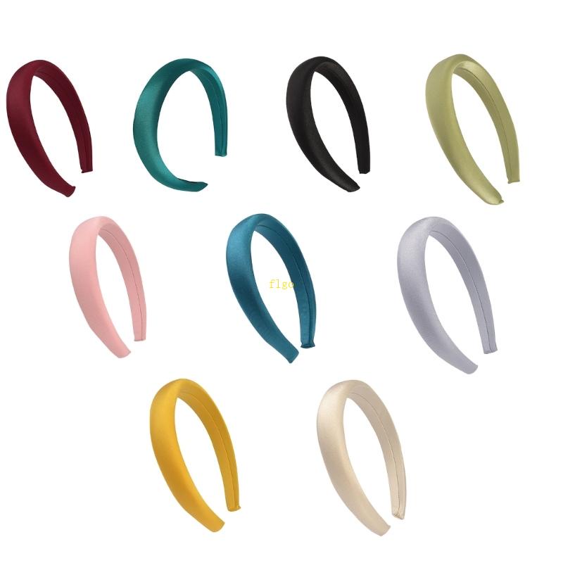 1 / 2 Băng Đô Vải Satin Mềm Mại Bản Rộng Cài Tóc