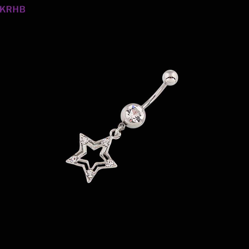 Khuyên Rốn Thép Không Gỉ Đính Đá Nhân Tạo Thời Trang Dành Cho Nữ Mới