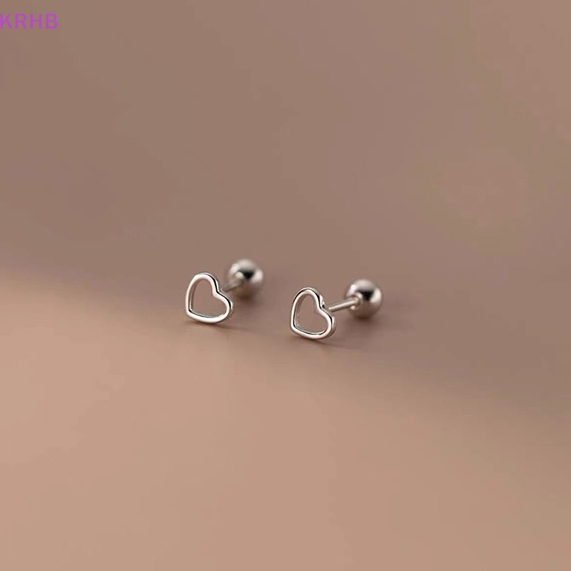 1 Đôi Bông Tai Hình Trái Tim Xoắn Ốc Thời Trang Dành Cho Nữ Mới