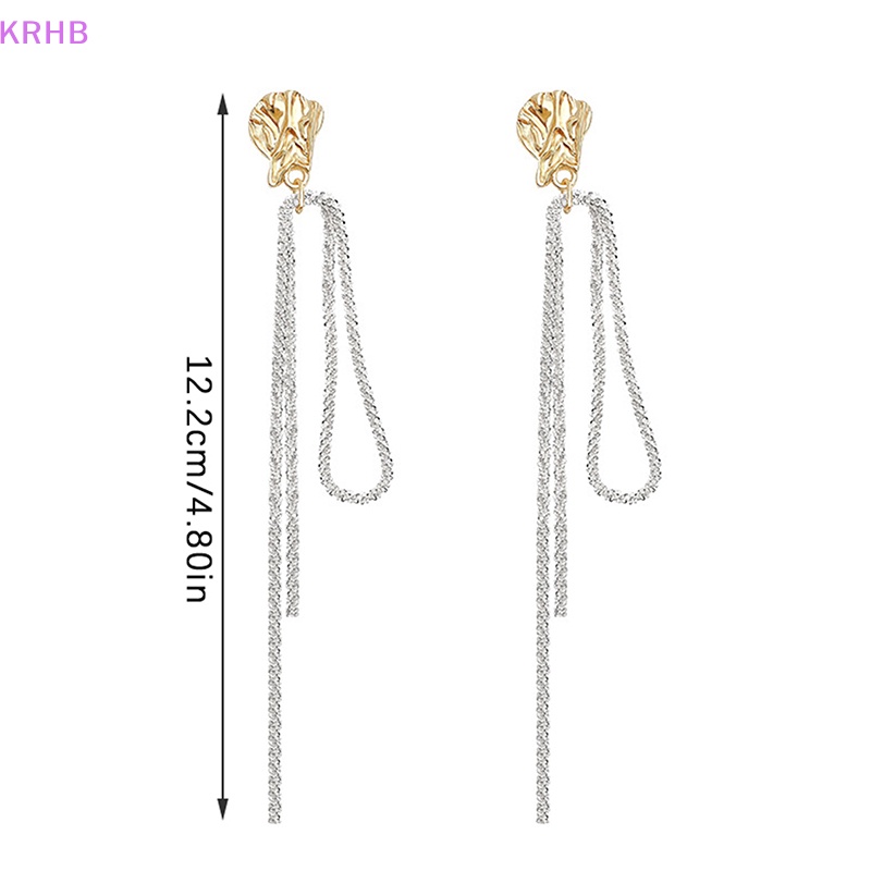 1 Đôi Khuyên Tai Tua Rua Đính Đá Thời Trang Dành Cho Nữ Mới