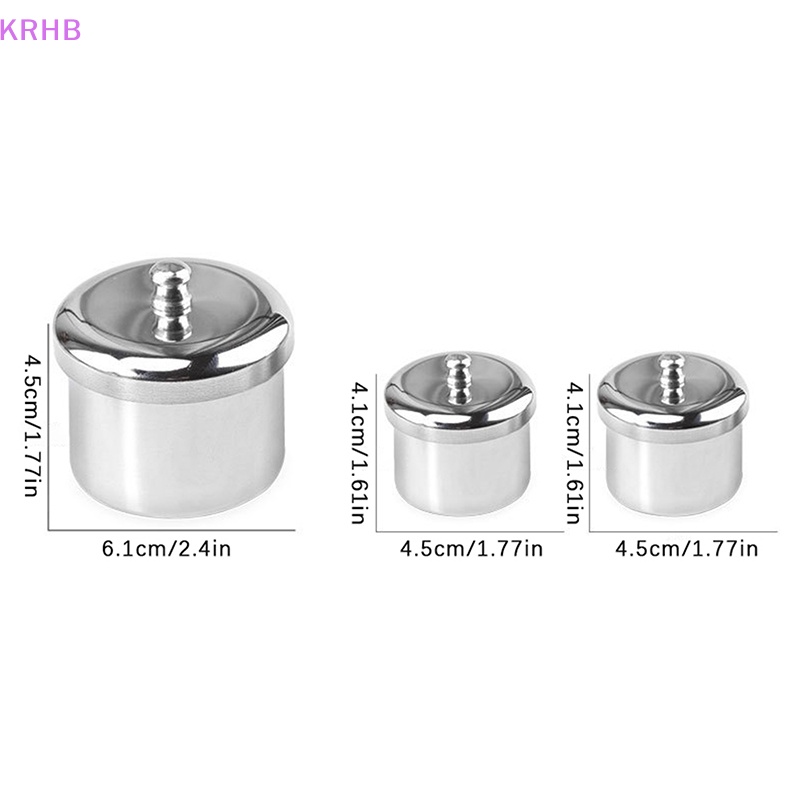 Set 3 Khay Đựng Bột Làm Móng Bằng Thép Không Gỉ Mới