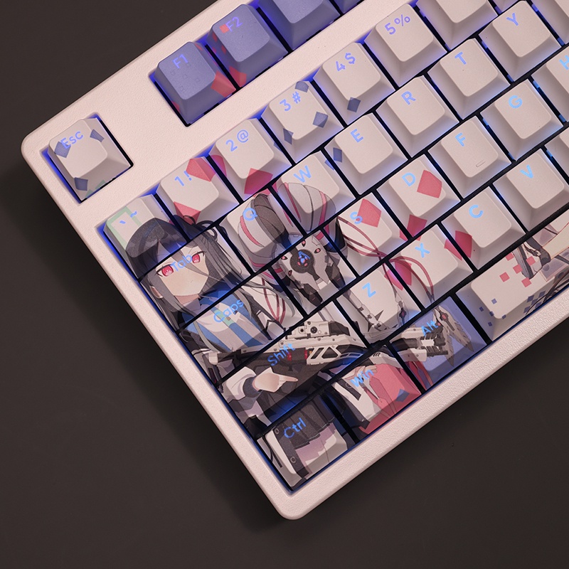 Tenndou Arisu Keycaps Cherry Profile Anime Blue Archive Chủ Đề PBT Dye Sub Bàn Phím Cơ Keycap