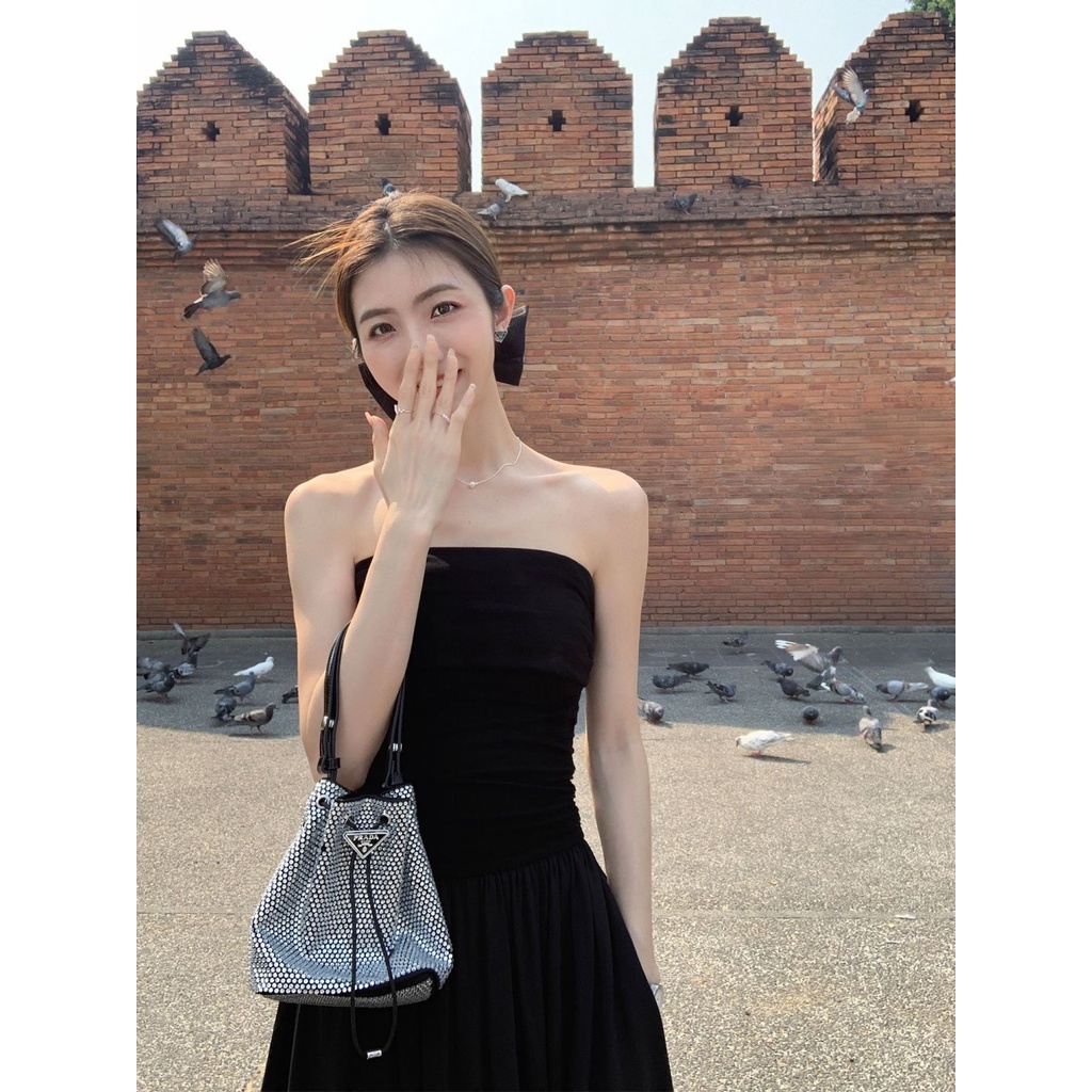 Đầm Lệch Vai Ôm Eo Thời Trang Quyến Rũ Cho Nữ