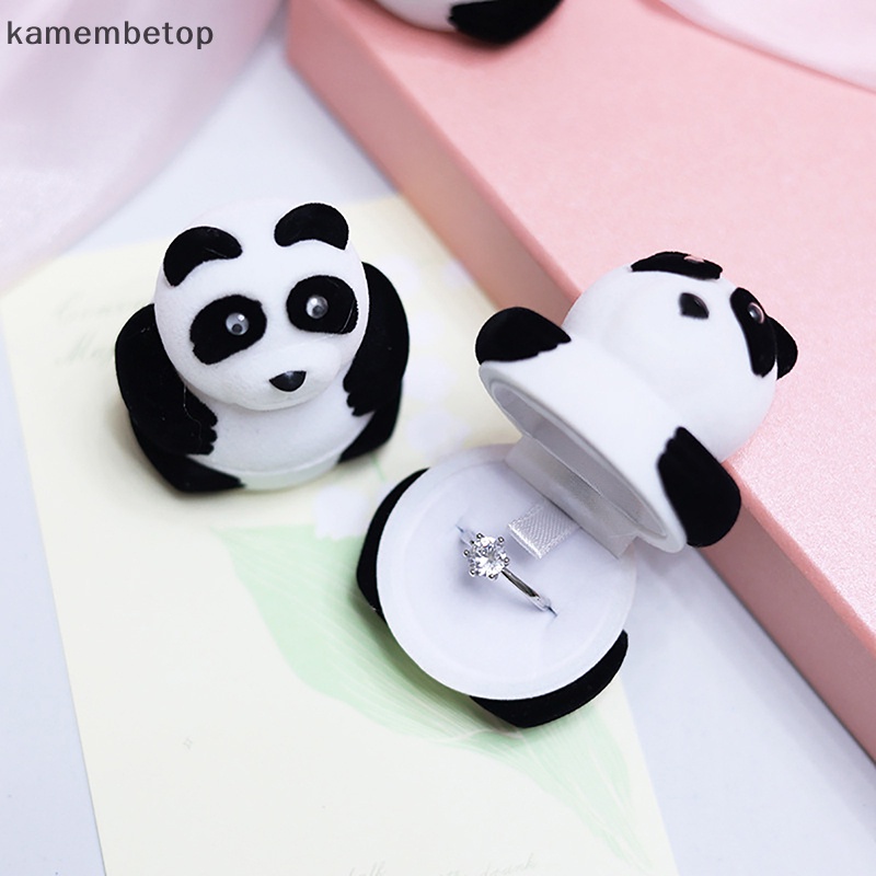 Beto Hộp Đựng Trang Sức Hình Gấu Trúc Bằng Nhung Dễ Thương Dùng Làm Quà Tặng Cho Jewellry n