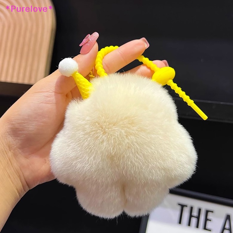 Móc Chìa Khóa Xe Hơi Hình Thỏ Bông Đáng Yêu Mới