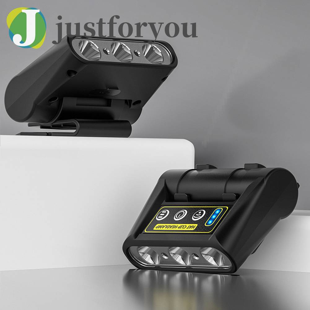 Đèn Pin Đeo Đầu Cảm Ứng Có Kẹp Gắn Mũ Cho Hoạt Động Ngoài Trời