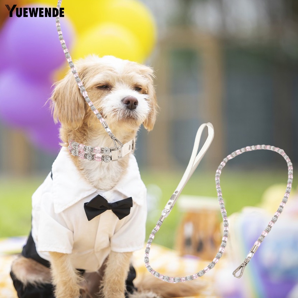 Dây Dắt Thú Cưng Đi Dạo Đính Hạt Nhiều Màu Thời Trang 1.25m