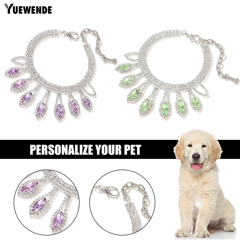 Yq.e Vòng cổ Mặt Hình Động Vật Nhỏ Lấp Lánh Bề Mặt Mịn Cho Thú Cưng
