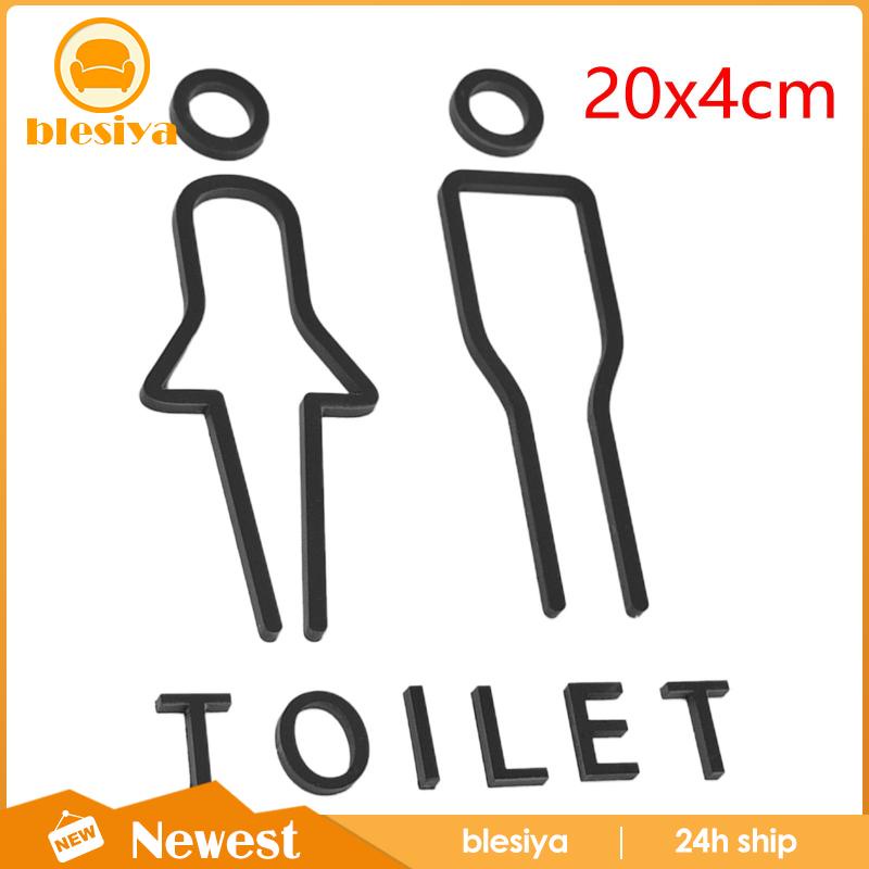 [Blesiya] Set 2 Bảng Hiệu Toilet Phong Cách Bắc Âu Không Cần Khoan