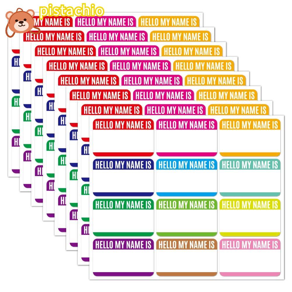 PISTA Set 2 Túi Nhãn Dán Ghi Tên Chống Thấm Nước Nhiều Họa Tiết Cá Tính Đa Dạng Cho Trẻ Em