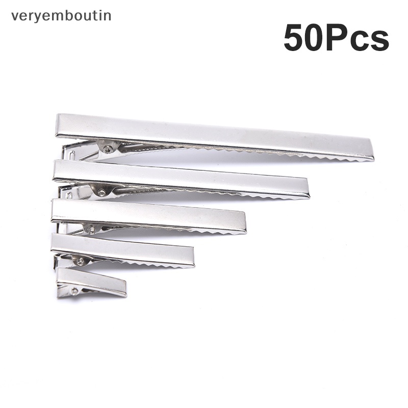 Bộ 50 Kẹp Mỏ Vịt Bằng Kim Loại Màu Bạc