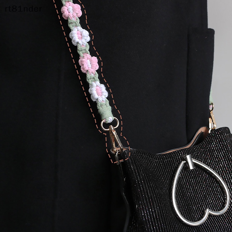 Rt Mới Dây Đeo Điện Thoại Sợi Bện Thủ Công Họa Tiết Hoa Có Móc Khóa