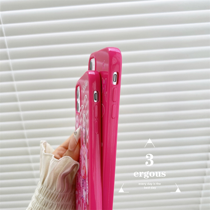 Ốp Điện Thoại TPU Mềm Màu Kẹo Ngọt Họa Tiết Barbie Cho IPhone 14 13 12 11 Pro Max SE2020 X XR Xs Max 7 8 6 6s Plus