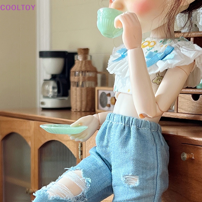 1 Bộ Tách Uống Trà Và Tách Cà Phê Mini Tỉ Lệ 1: 6 Trang Trí Nhà Búp Bê