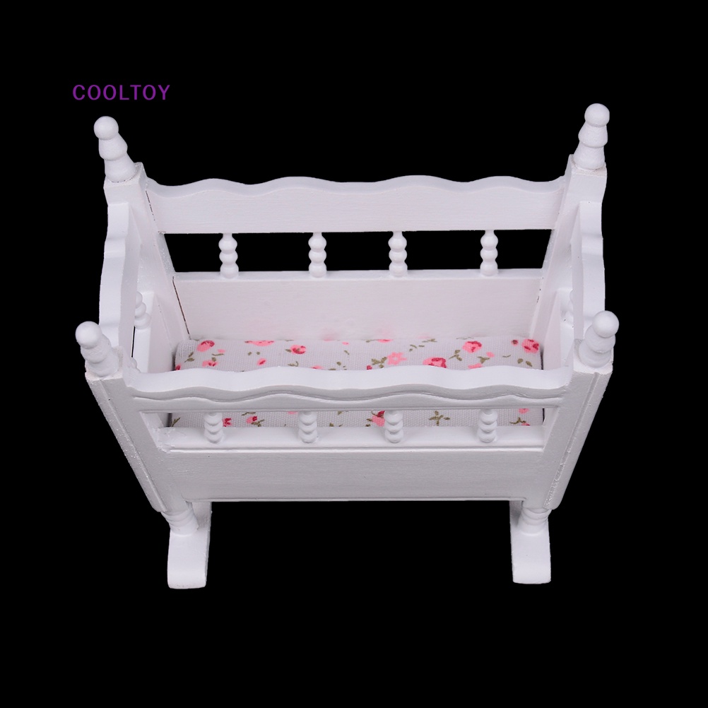 Cooltoy Mô Hình Nôi Em Bé Bập Bênh Màu Trắng Mini Trang Trí Nội Thất Phòng Trẻ Em Bán Chạy