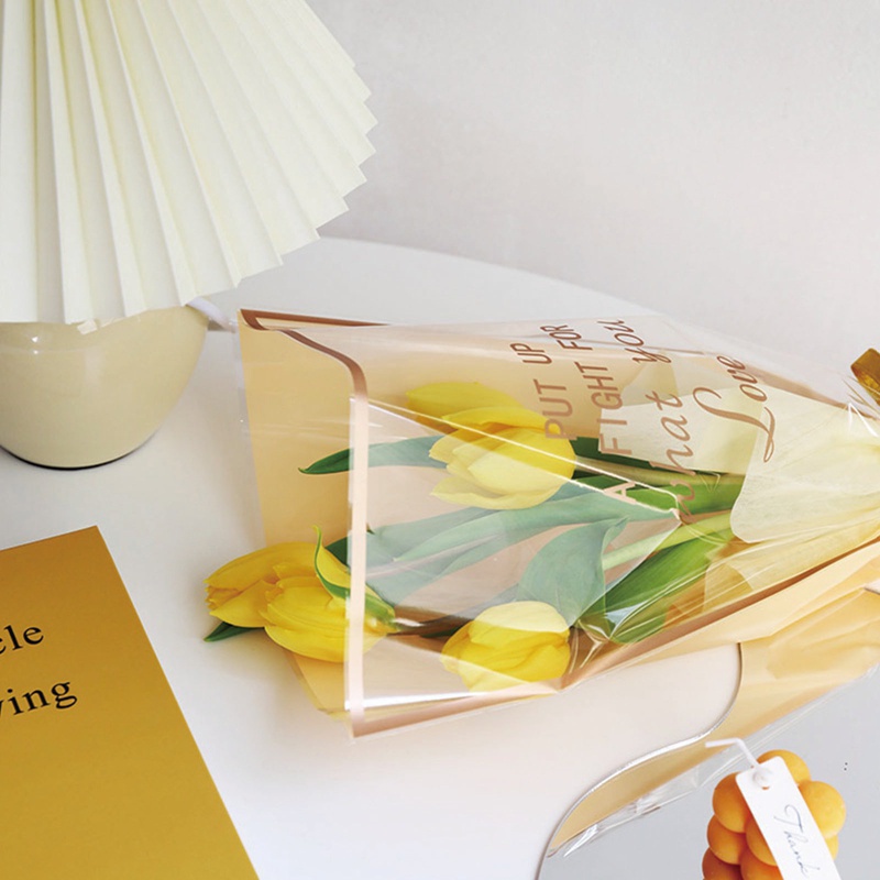 Set 50 Túi Đựng Hoa Hồng Trong Suốt Trang Trí Tiệc Cưới