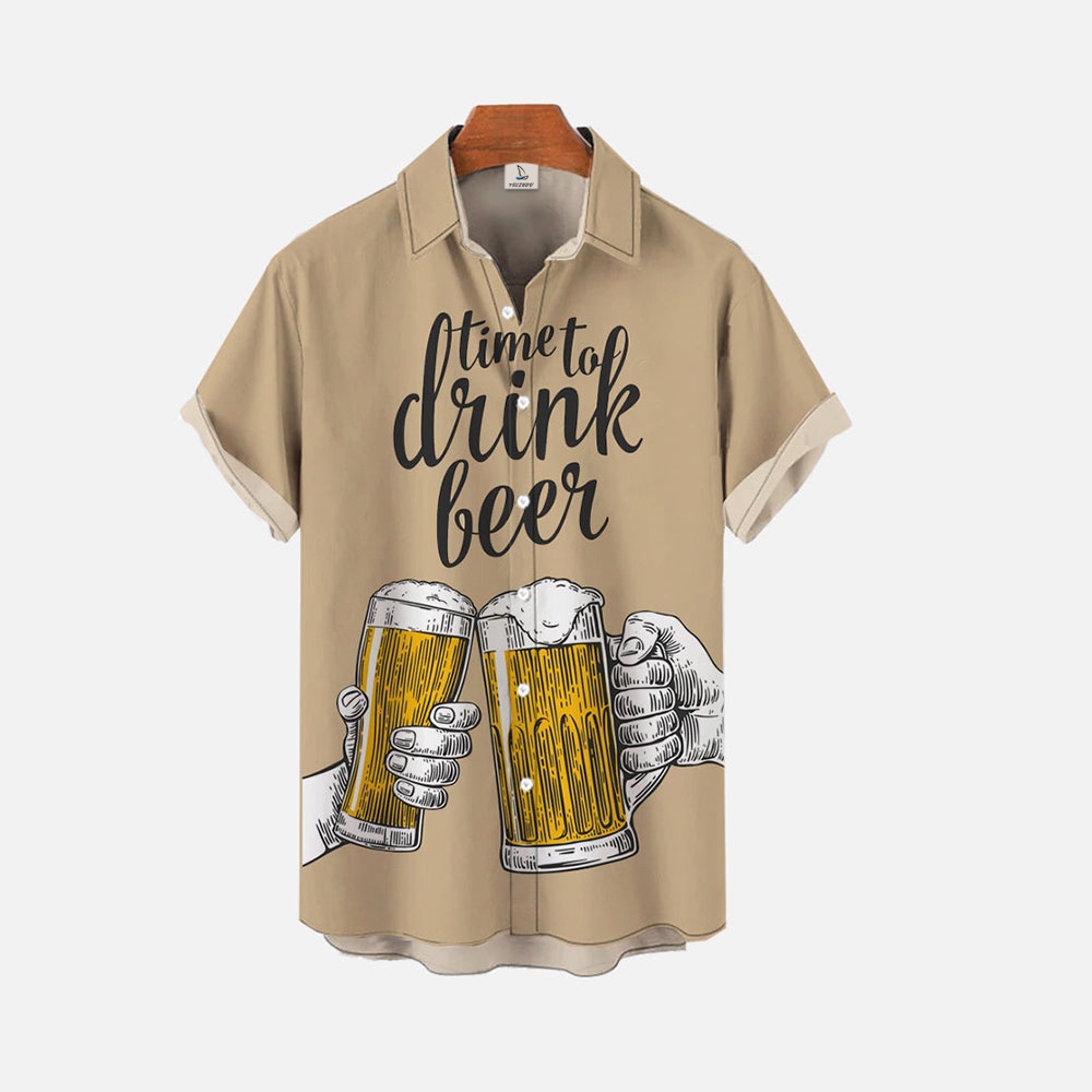 Áo Sơ Mi Ngắn Tay In Họa Tiết 3D Thời Trang Mùa Hè 2023 Cho Nam