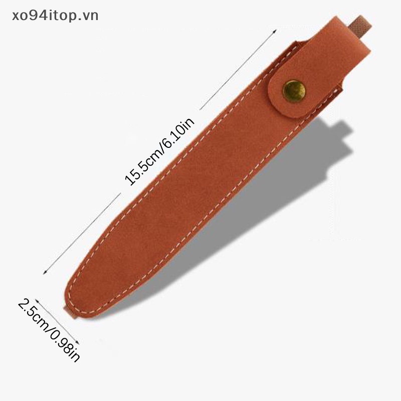 Xoitop 1 Túi Đựng Bút Da PU Có Dây Đeo Đàn Hồi Cho Từ Điển