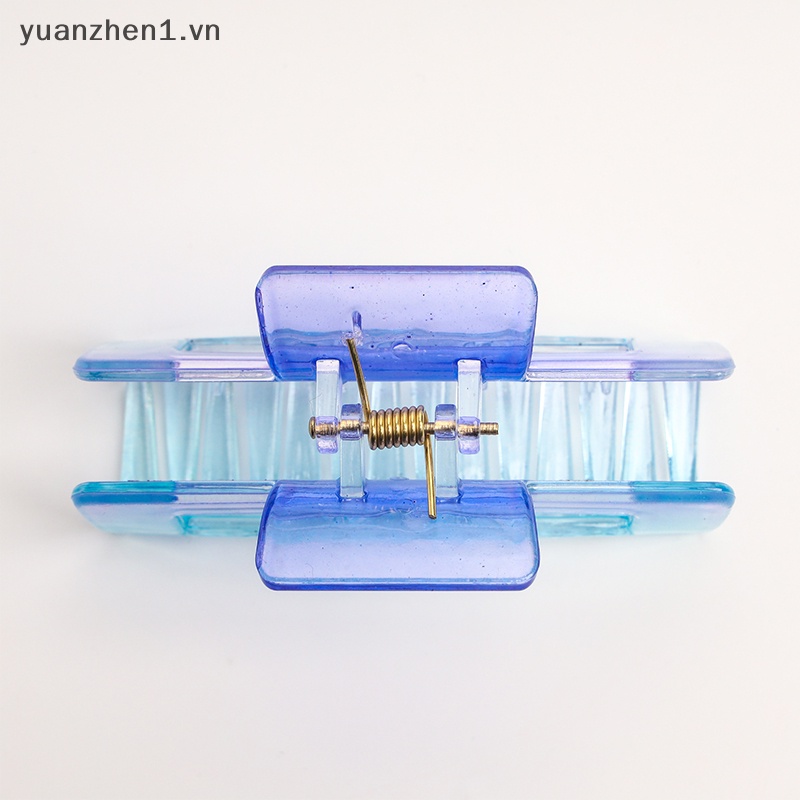 Kẹp Tóc Càng Cua Bằng Nhựa Trong Suốt Màu Gradient Phong Cách Hàn Quốc