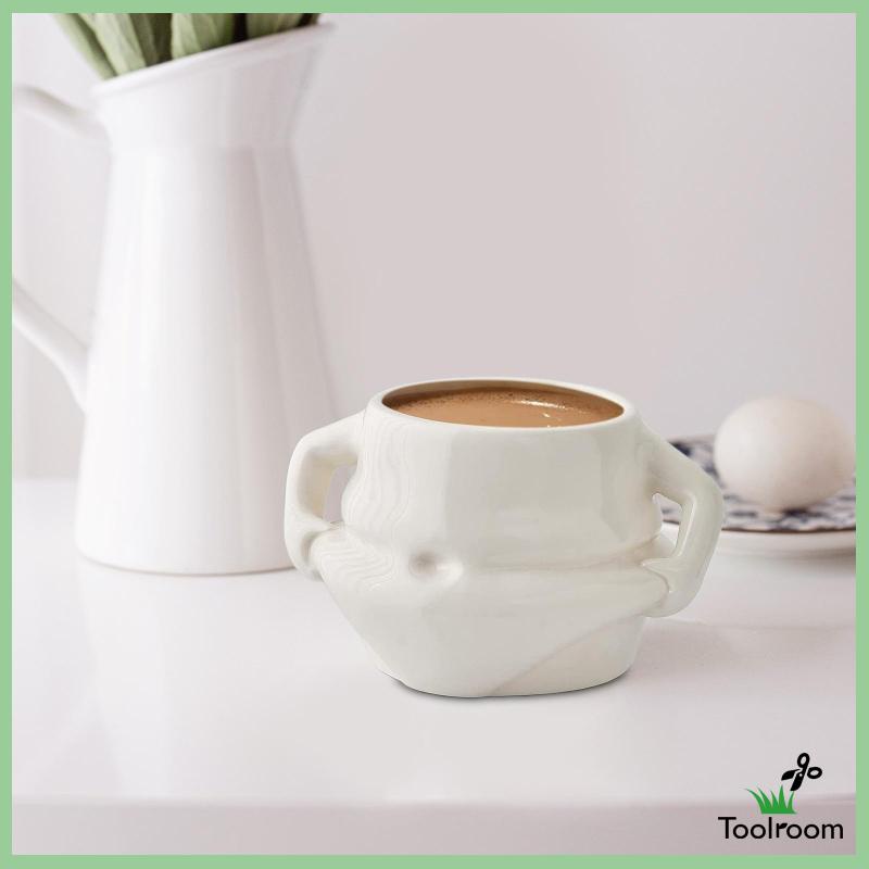 Cốc Sứ Uống Cà Phê Màu Trắng Handmade Độc Đáo Trang Trí Nhà Hàng / Tiệc Tùng