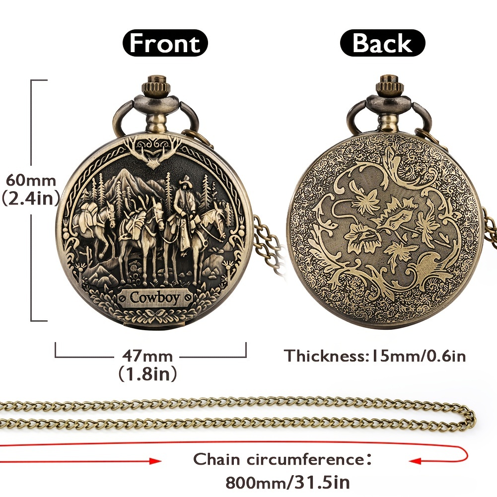 Đồng Hồ Quả Quýt Bằng Đồng Phong Cách Cao Bồi Vintage