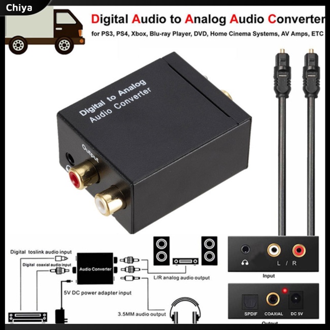Bộ Chuyển Đổi Giải Mã Âm Thanh Kỹ Thuật Số Giắc Cắm 3.5mm Sang Analog Aux - rca L / r